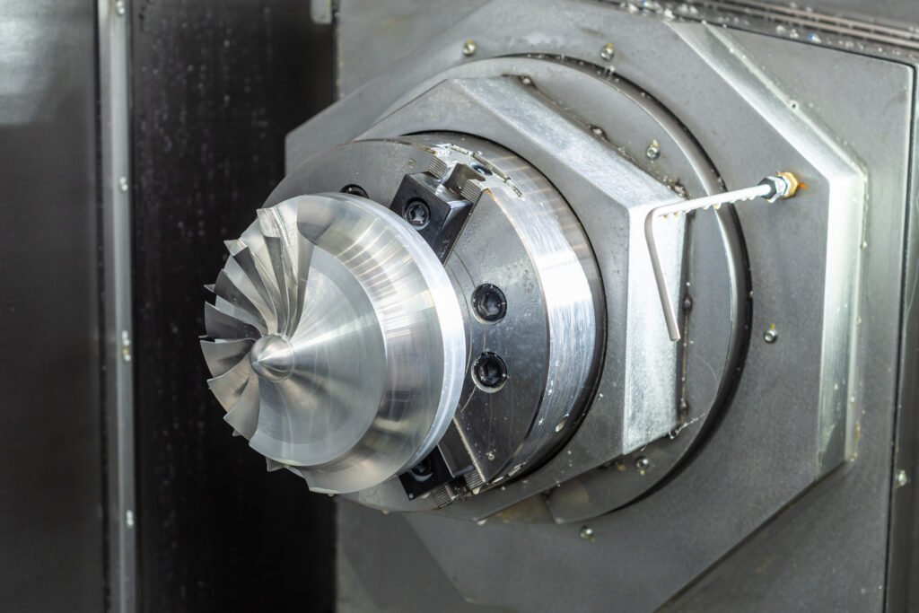 modern lathe metalworking cnc machine.